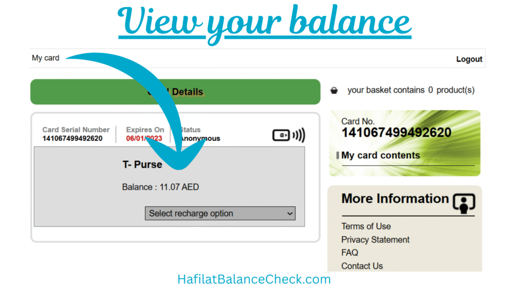 Check Hafilat Balance
