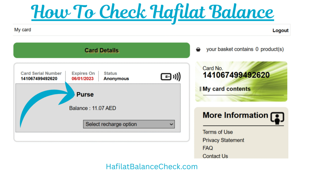 Hafilat Balance Check