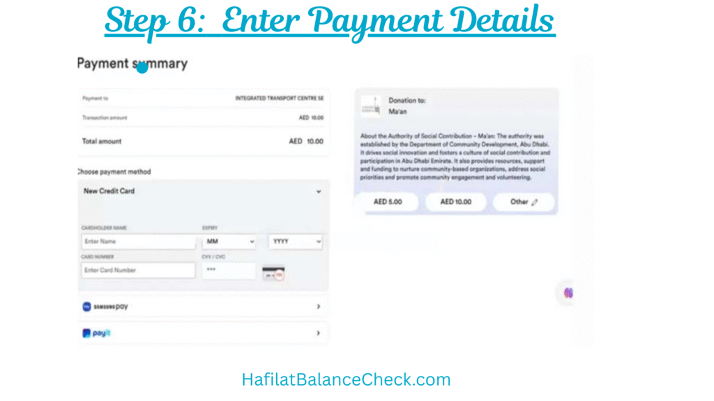 Payment Details