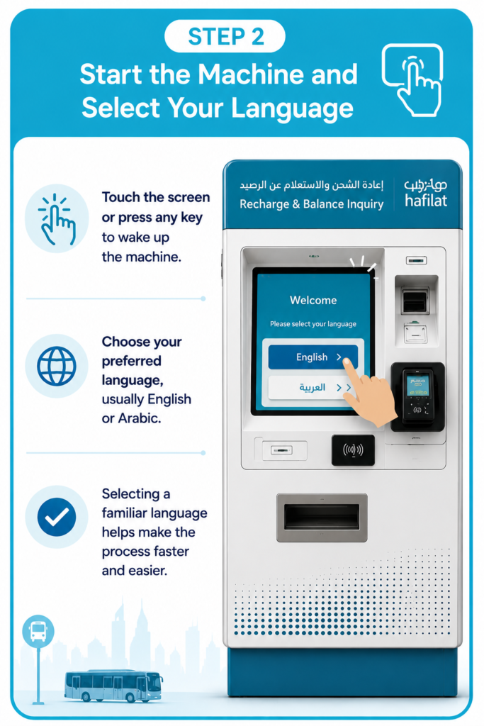 Start the Machine and Select Your Language
